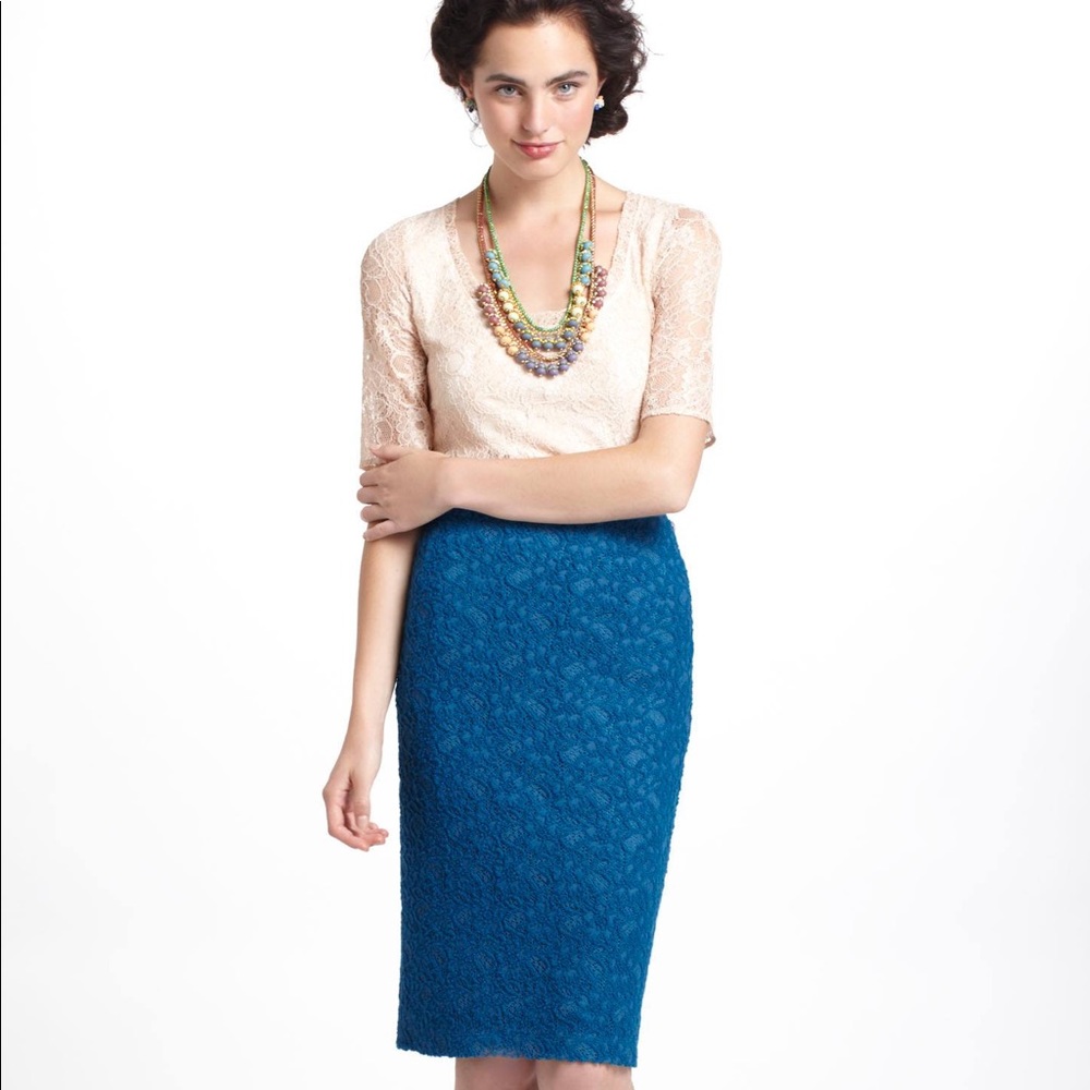 Anthropologie Moulinette Soeurs Lapis Lace Skirt